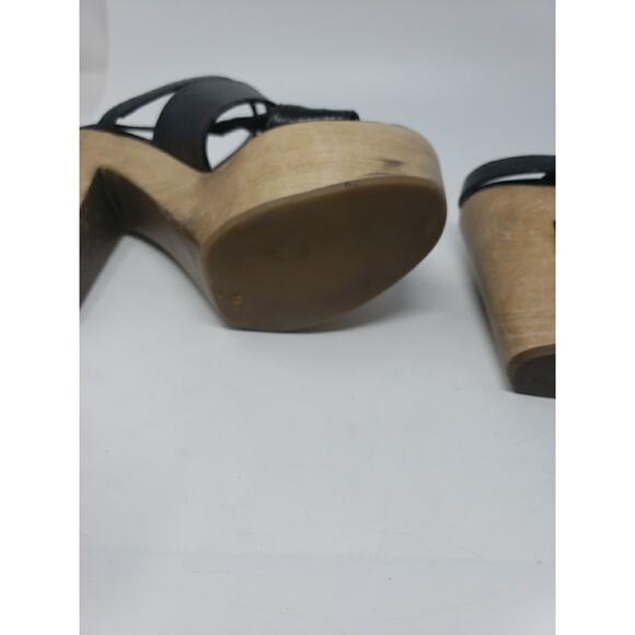 Marni Platform Wooden Heels Brown Black Snake Leather Made in Italy SZ 38 Womens - Picture 10 of 12